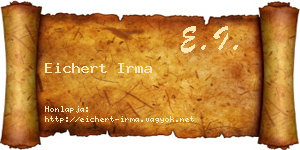 Eichert Irma névjegykártya